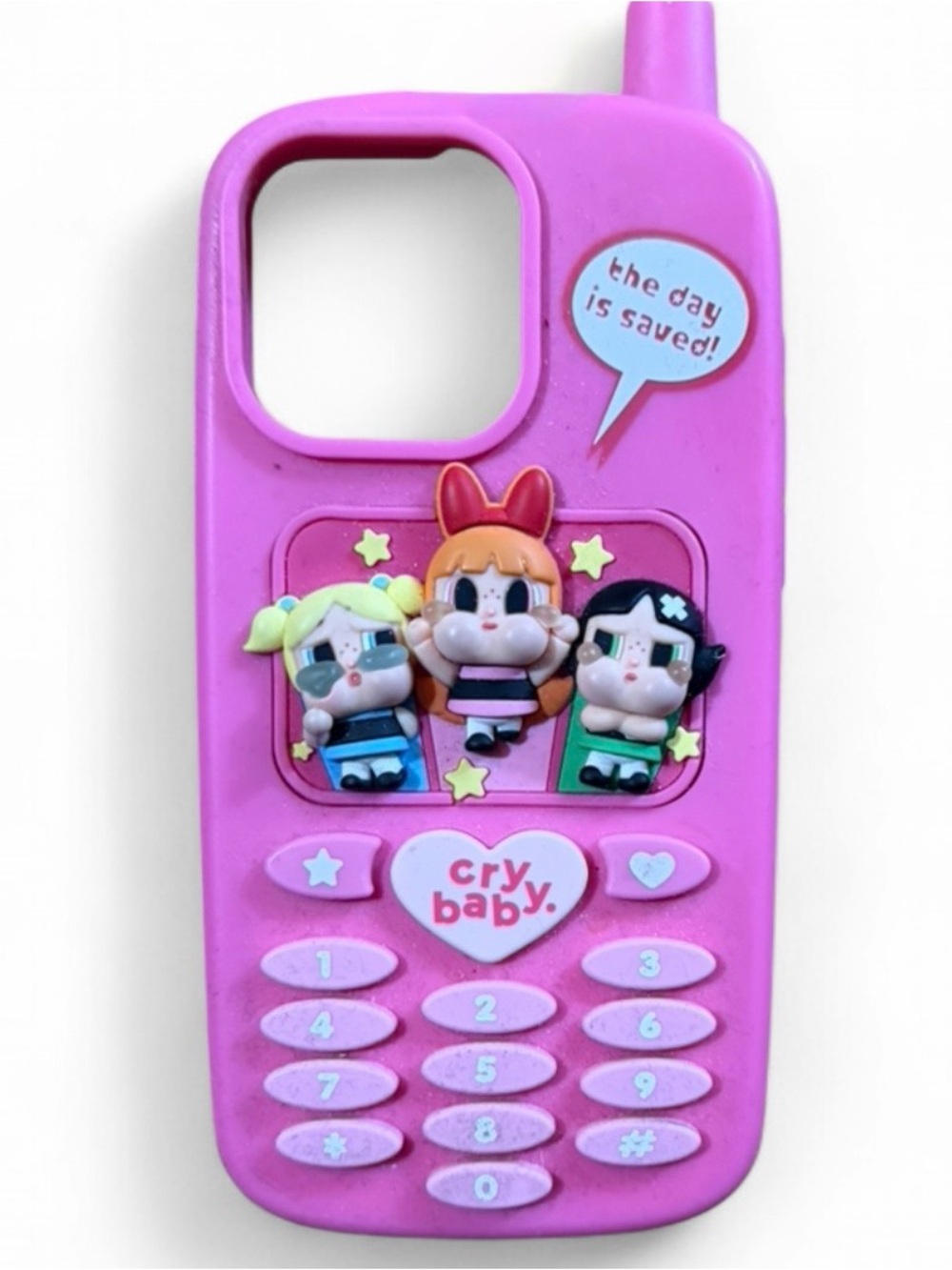 OUT OF PRINT- POWERPUFF GIRLSxCRYBABY POP MART OFFICIAL iPhone 15 Pro Max case